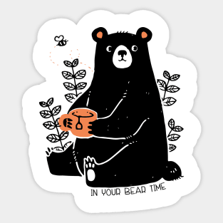 'In Your Bear Time' Animal Conservation Shirt Sticker